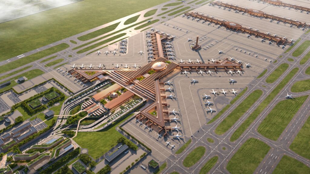 Bishoftu Airport is the largest in Africa. It is a project by Zaha Hadid Architects.
