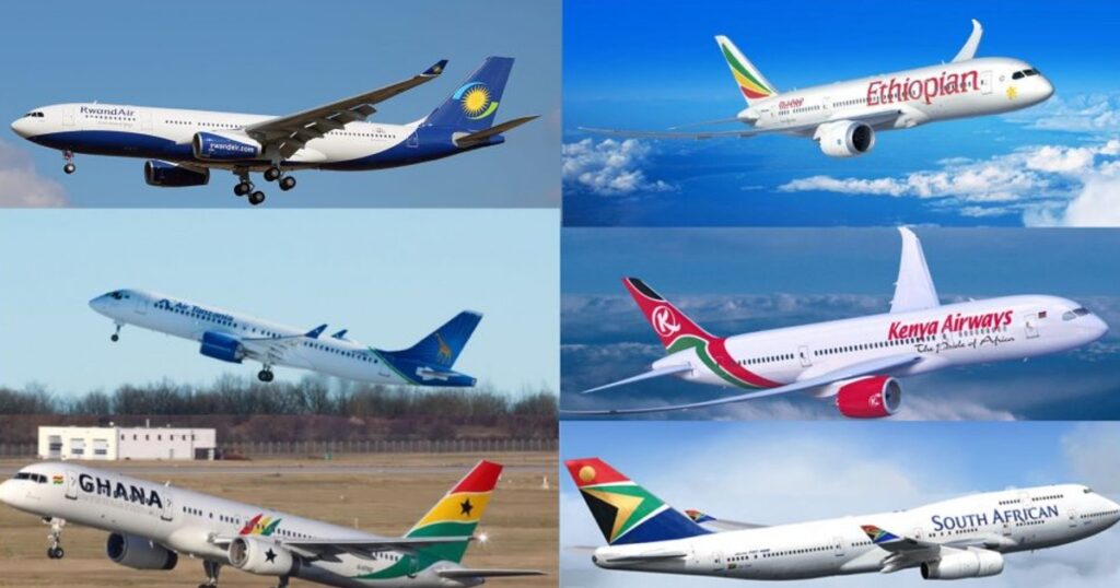 Top 10 airlines in Africa by departing seats, December 2025
