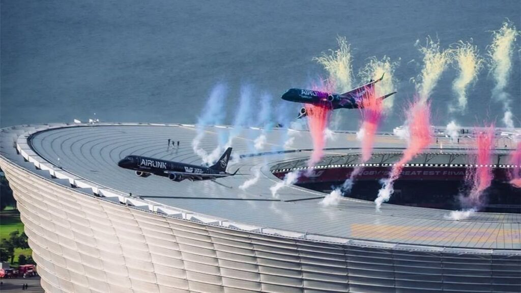 All Blacks v South Africa jet flyover in Cape Town: Airline hands flight data to aviation officials All Blacks v South Africa jet flyover in Cape Town: Airline hands flight data to aviation officials